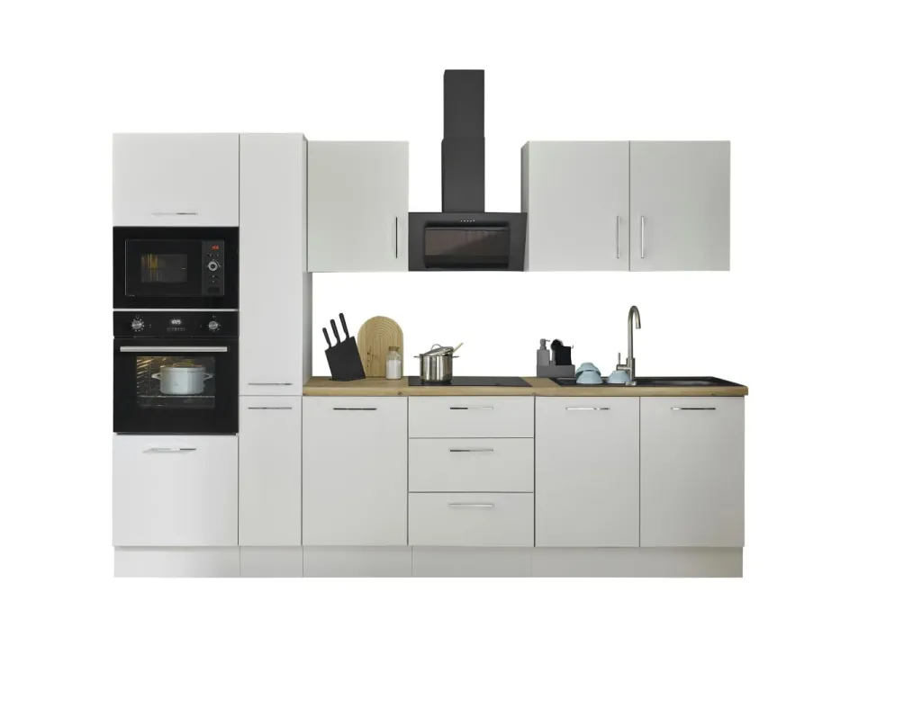 Bloc cuisine avec électroménager CORNWALL (bloc cuisine-four-micro-ondes-armoire coulissante) II-Bega BBK