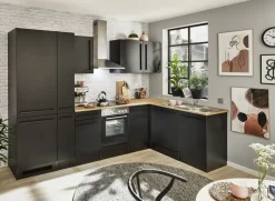 Bloc cuisine avec électroménager JAZZ 8 (angle-réfrigérateur-armoire coulissante) II