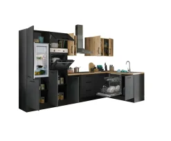 Bloc cuisine avec électroménager CORNWALL (bloc cuisine-four-lave-vaisselle-réfrigérateur) XII