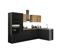 Bloc cuisine avec électroménager CORNWALL (cuisine d'angle-four-lave-vaisselle-micro-ondes) VII-Bega BBK Clearance