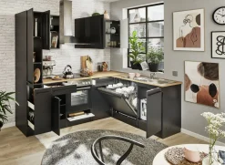 Bloc cuisine avec électroménager JAZZ 8 (cuisine d'angle-armoire coulissante) II