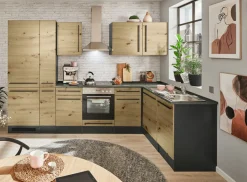 Bloc cuisine avec électroménager JAZZ 8 (cuisine d'angle-réfrigérateur-armoire coulissante) III-Bega BBK New