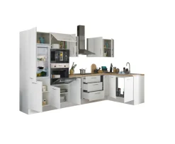 Bloc cuisine avec électroménager CORNWALL (bloc cuisine-four-réfrigérateur-micro-ondes) I-Bega BBK Hot
