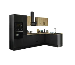 Bloc cuisine avec électroménager CORNWALL (cuisine d'angle-four-lave-vaisselle-micro-ondes) VIII