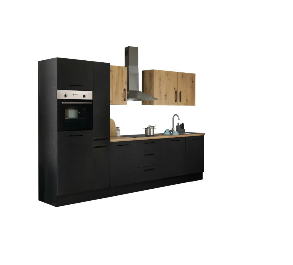 Bloc cuisine avec électroménager CORNWALL (bloc cuisine-four-lave-vaisselle-réfrigérateur-armoire coulissante) V-Bega BBK Sale