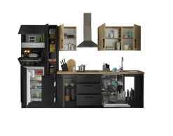 Bloc cuisine avec électroménager CORNWALL (bloc cuisine-four-lave-vaisselle-réfrigérateur-armoire coulissante) V-Bega BBK Sale