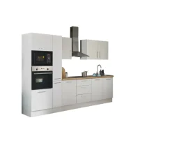 Bloc cuisine avec électroménager CORNWALL (bloc cuisine-four-micro-ondes-armoire coulissante) I
