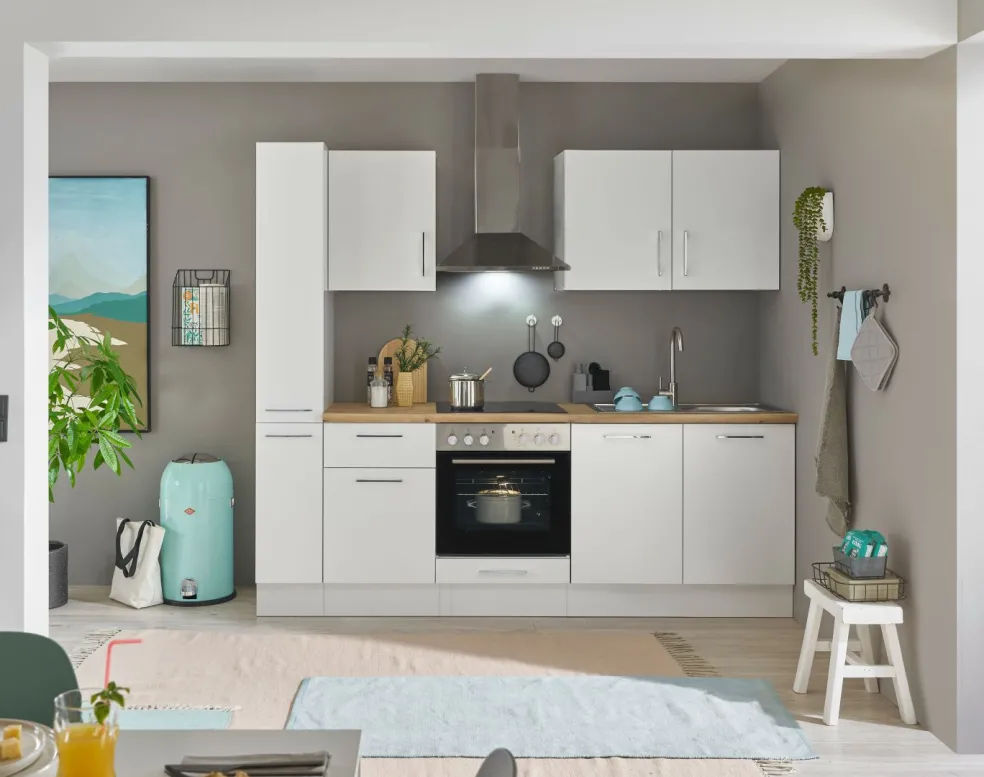 Bloc cuisine avec électroménager CORNWALL (bloc cuisine-armoire coulissante) I