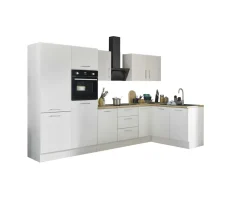 Bloc cuisine avec électroménager CORNWALL (cuisine d'angle-four-réfrigérateur) IV-Bega BBK Best