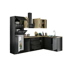 Bloc cuisine avec électroménager CORNWALL (cuisine d'angle-four-lave-vaisselle-réfrigérateur) VIII