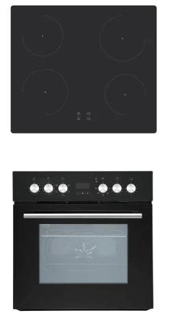 Bloc cuisine avec électroménager MANCHESTER (bloc cuisine-réfrigérateur-armoire coulissante) II