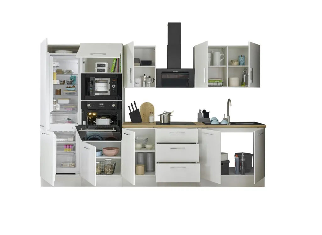 Bloc cuisine avec électroménager CORNWALL (bloc cuisine-four-réfrigérateur-micro-ondes) II-Bega BBK