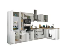 Bloc cuisine avec électroménager CORNWALL (bloc cuisine-four-réfrigérateur-micro-ondes-armoire coulissante) I-Bega BBK New