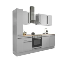 Bloc cuisine avec électroménager MANCHESTER (bloc cuisine-armoire coulissante) I