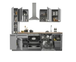 Bloc cuisine avec électroménager MANCHESTER (bloc cuisine-armoire coulissante) I