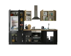 Bloc cuisine avec électroménager CORNWALL (bloc cuisine-réfrigérateur) V