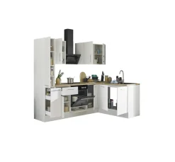 Bloc cuisine avec électroménager CORNWALL (cuisine d'angle-armoire coulissante) II