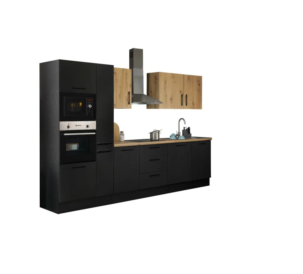 Bloc cuisine avec électroménager CORNWALL (bloc cuisine-four-lave-vaisselle-micro-ondes-armoire coulissante) III-Bega BBK Sale