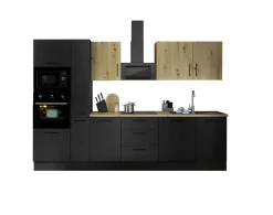 Bloc cuisine avec électroménager CORNWALL (bloc cuisine-four-lave-vaisselle-micro-ondes-armoire coulissante) IV-Bega BBK Discount