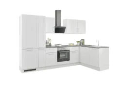 Bloc cuisine avec électroménager HASTINGS (cuisine d'angle-frigo-armoire coulissante) I-Bega BBK Best