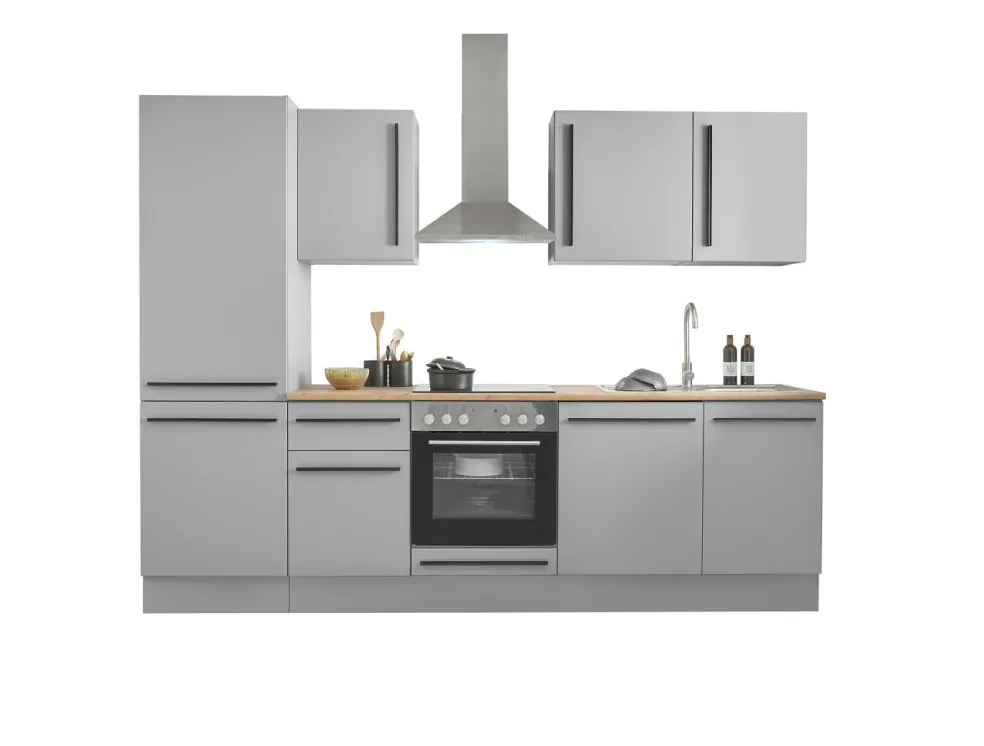 Bloc cuisine avec électroménager MANCHESTER (bloc cuisine avec réfrigérateur) I