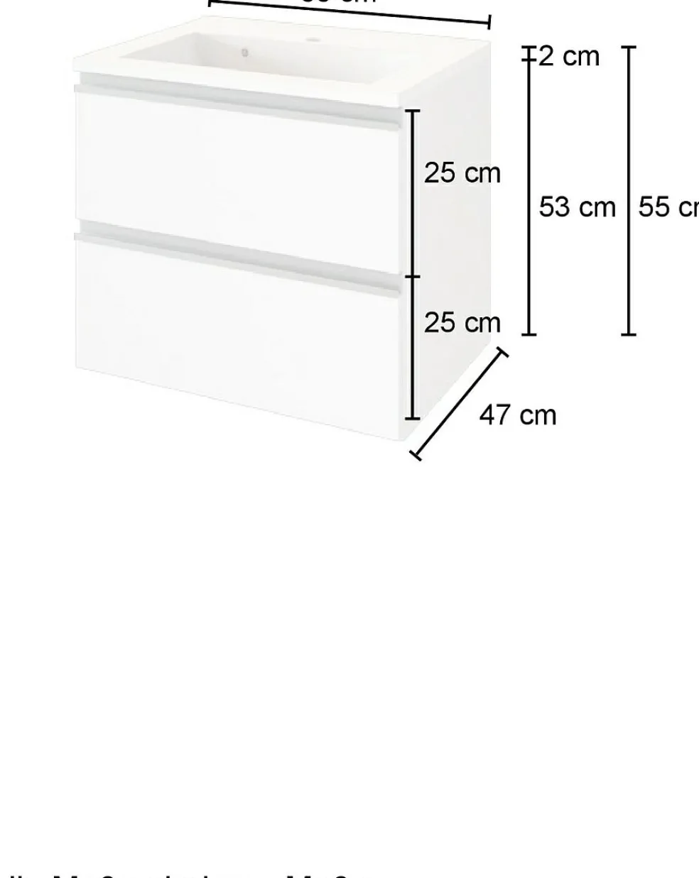 Bloc salle de bains 60 cm AREZZO