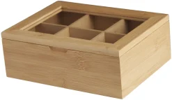 Boîte à sachets de thé en bambou avec couvercle DAY