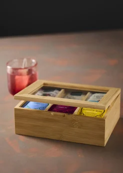 Boîte à sachets de thé en bambou avec couvercle DAY