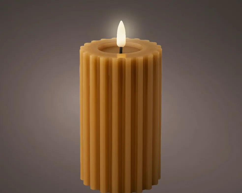 Bougie LED en cire véritable STRIPE