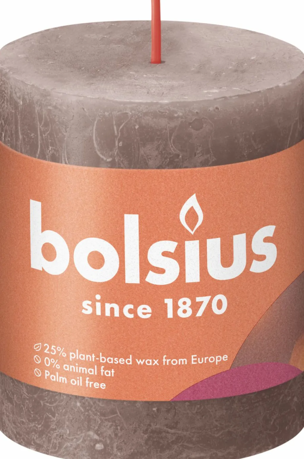 Bougie rustique ton taupe-Bolsius Sale