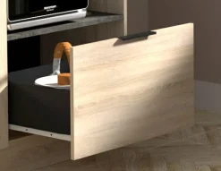 Buffet de cuisine avec desserte à roulettes PORTLAND 1-Parisot Outlet