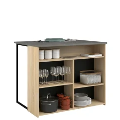 Buffet de cuisine avec table bar PORTLAND 2-Parisot Online