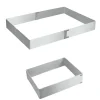 Cadre à pâtisserie rectangulaire extensible INOX