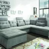 Canapé en U convertible NALO U-BRW New