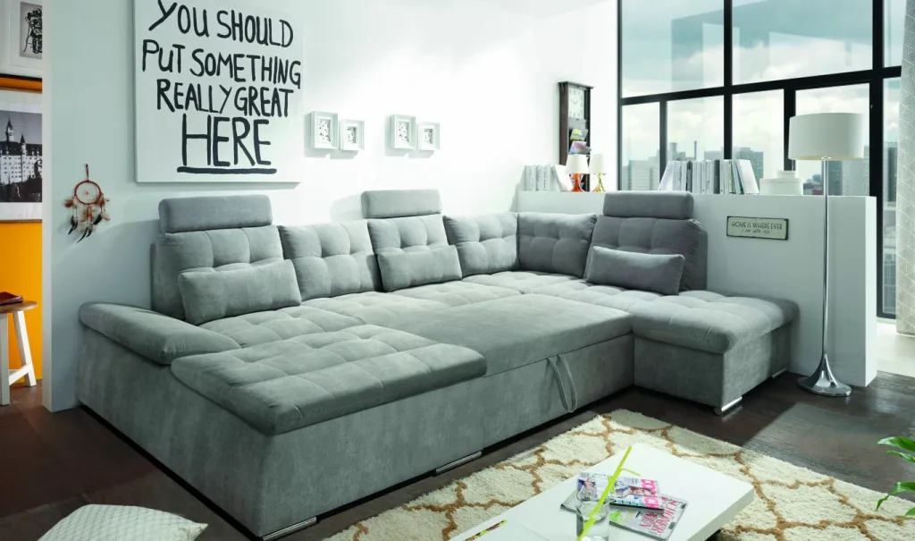 Canapé en U convertible NALO U-BRW New