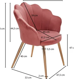 Chaise de salle à manger forme coquillage SI-NAKHARIN