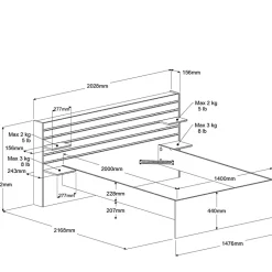 Chambre à coucher 2 éléments MIAMI 25-Parisot