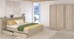 Chambre à coucher 2 éléments MIAMI 23-Parisot Clearance