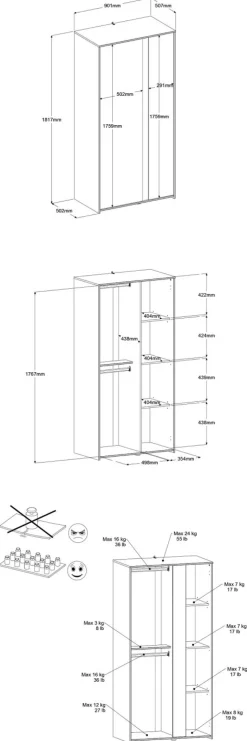 Chambre à coucher 6 éléments PIROUETTE 23