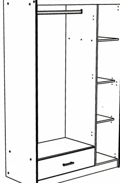 Chambre à coucher 2 éléments MOST 71-Parisot Clearance