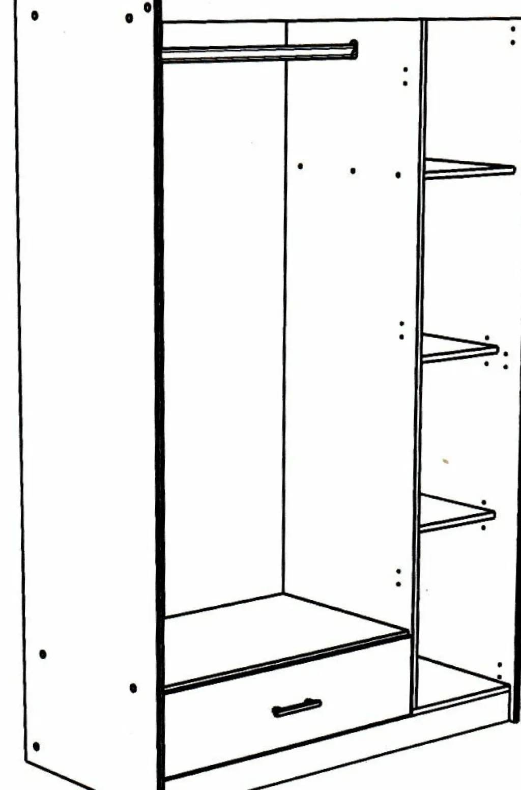 Chambre à coucher 2 éléments MOST 71-Parisot Clearance