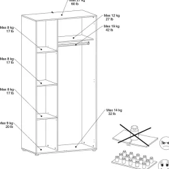 Chambre d'ado 4 éléments LAS VEGAS 3