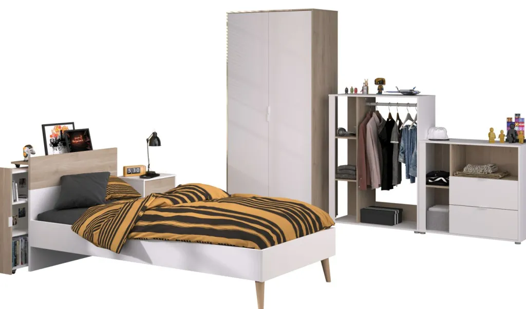 Chambre d'ado 6 pièces LAS VEGAS 1-Parisot Best