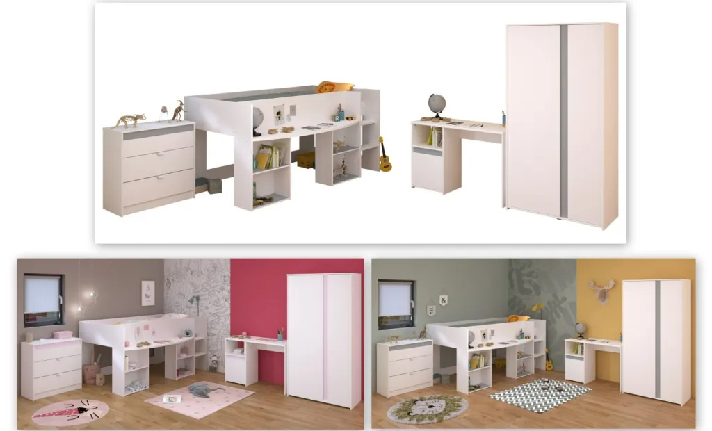 Chambre d'enfant 4 éléments PIROUETTE 11-Parisot