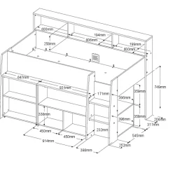 Chambre junior 2 éléments AUSTIN 11-Parisot Hot
