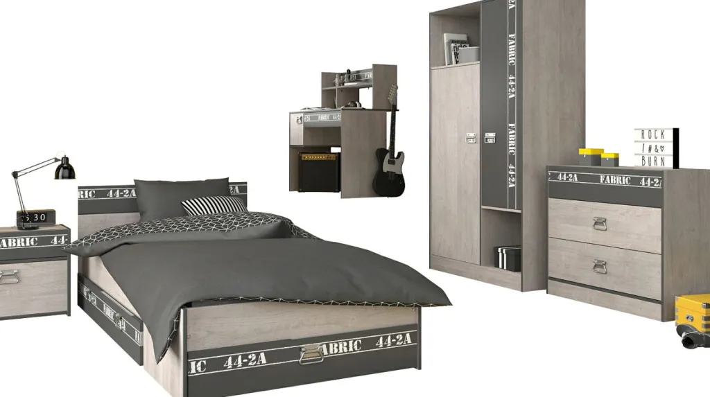 Chambre junior 6 éléments FABRIC 11-Parisot Hot