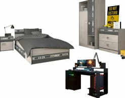 Chambre junior 6 éléments FABRIC 20-Parisot Outlet