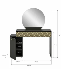 Coiffeuse avec miroir ZIWAY