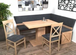 Coin repas avec banquette d'angle 4 éléments MADRANO