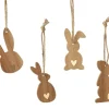 Décoration à suspendre en bois lièvre EASTER